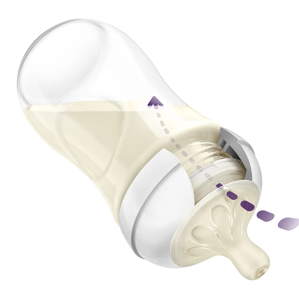 Set biberoane Natural Response, 6 luni, SCY903/04, 4 buc x 260 ml, Philips Avent