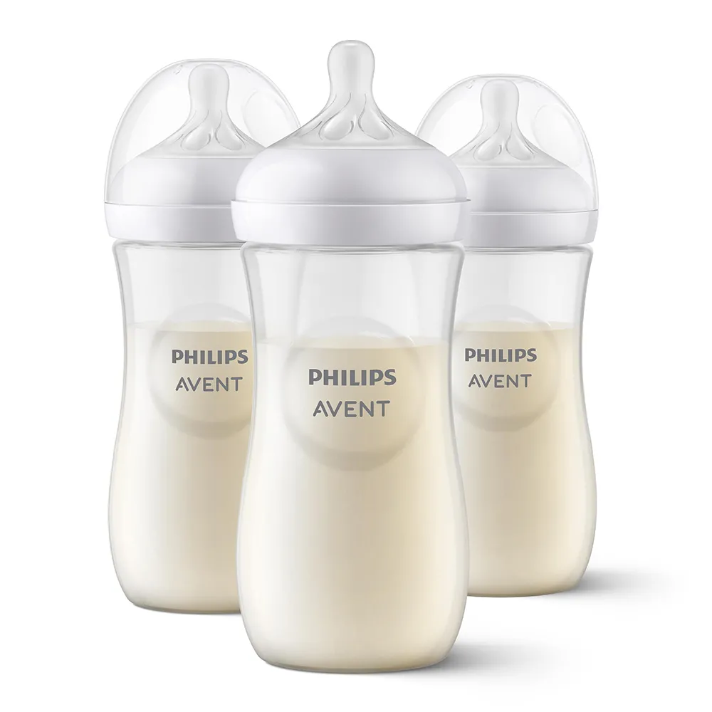 Set biberoane Natural Response, 6 luni+, SCY906/03, 3 x 330 ml, Philips Avent