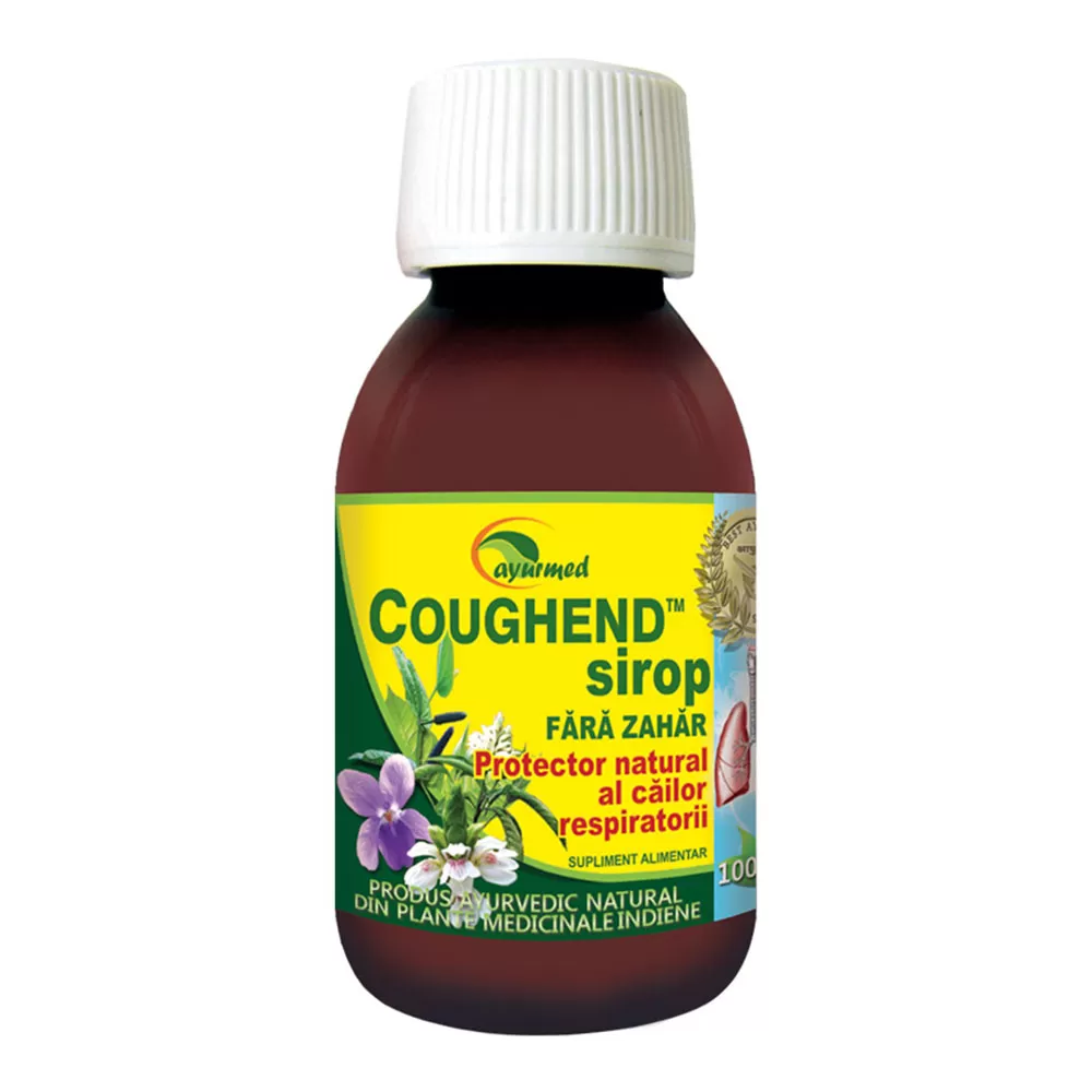Coughend Sirop fara zahar, 100 ml, Ayurmed