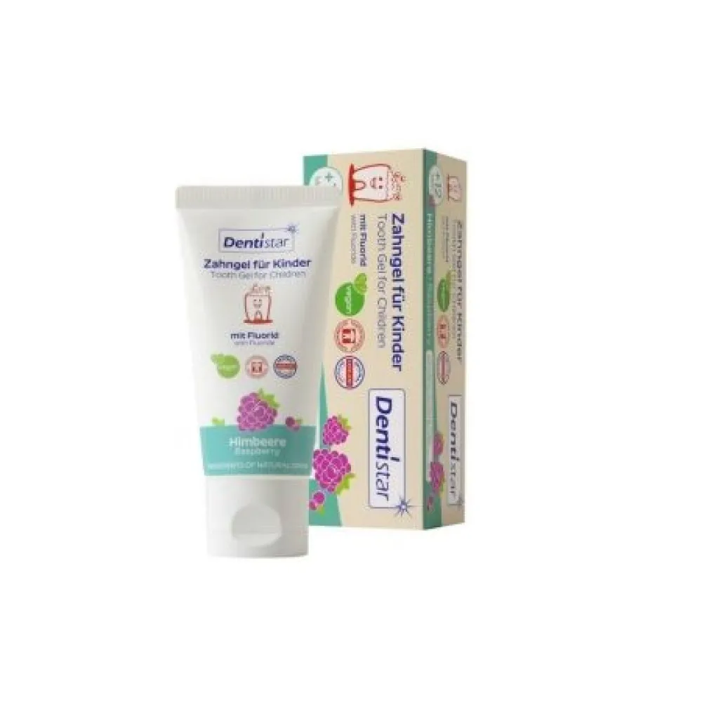 Baby Nova 33135 Dentistar Pasta de Dinti Copii cu Fluor si Aroma de Zmeura +12 luni x 60ml