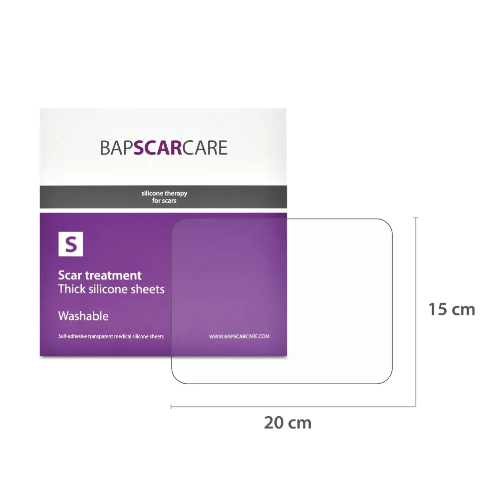 Plasturi Silicon 15*20cm, S, 2 buc, BapScarCare