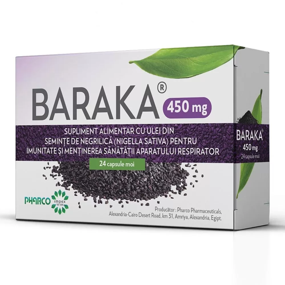 Baraka 450 mg, 24 capsule moi, Pharco