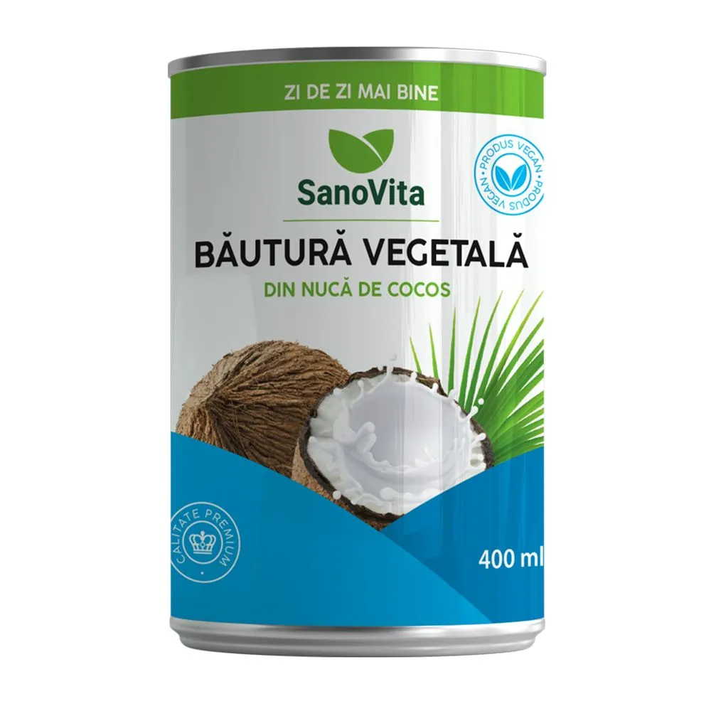 Bautura vegetala din nuca de cocos, 400ml, SanoVita