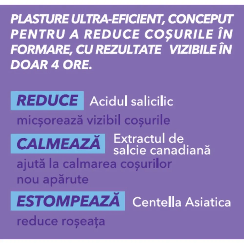 Plasturi pentru Acnee Fast Fix 3in1, 36 buc, Benzacare