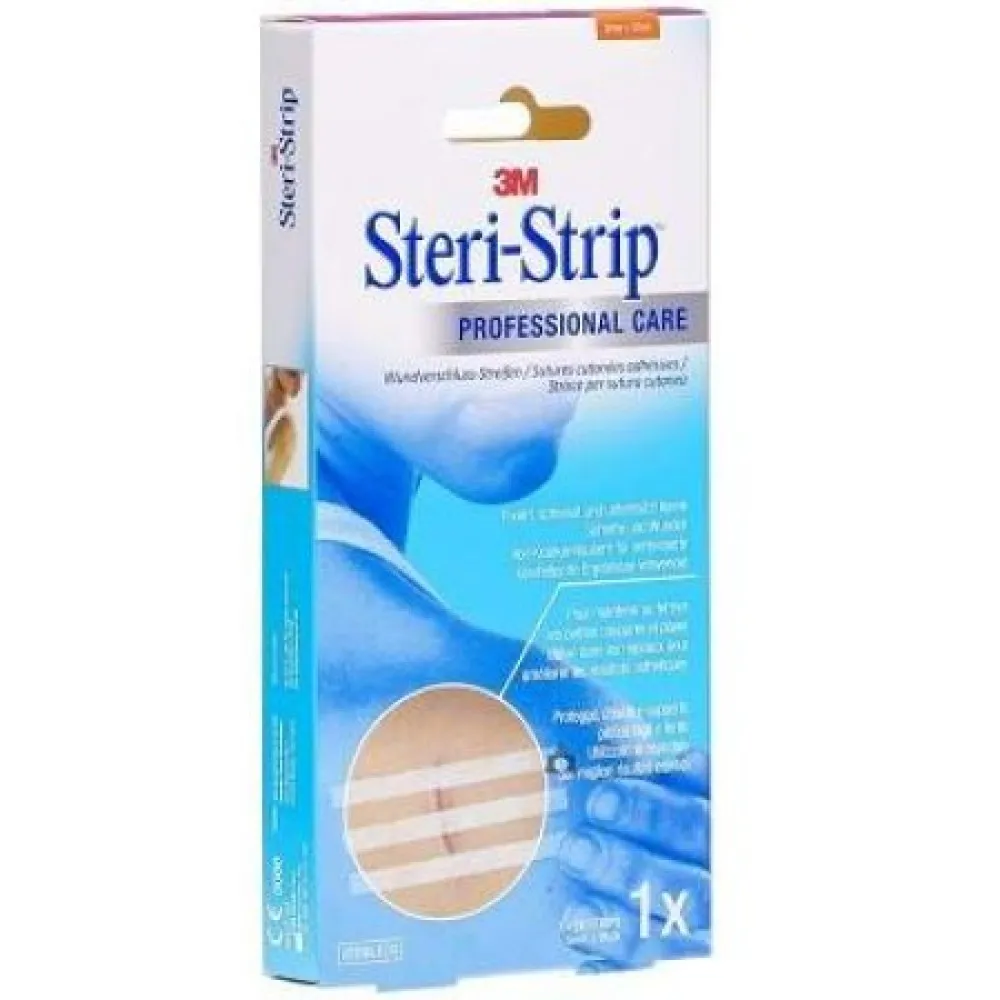 Benzi adezive intarite pentru sutura leziunilor Steri-Strip R1546, 6 mm x 100 mm, 3M