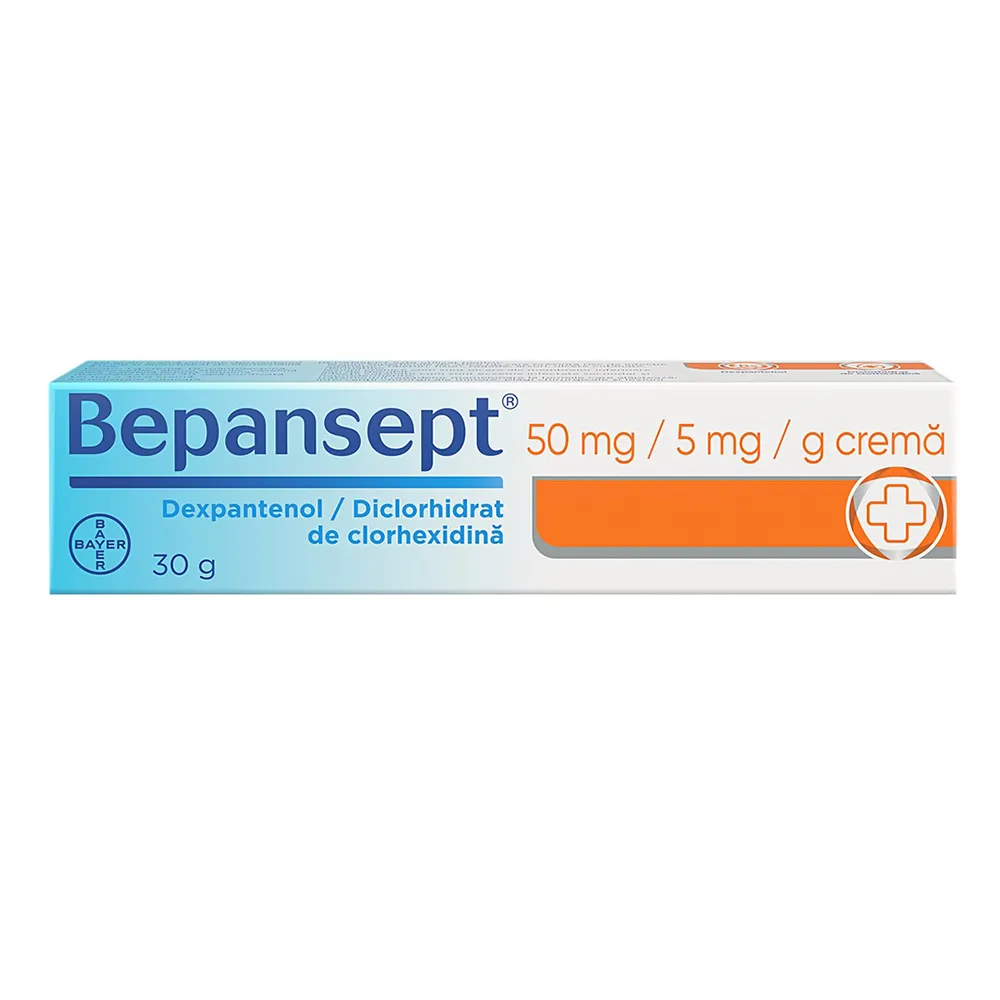 Bepansept crema, 50 mg/5mg/g, 30 g, Bayer