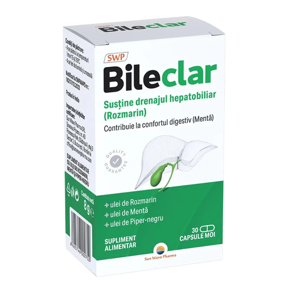 Bileclar, 30 capsule, Sun Wave Pharma