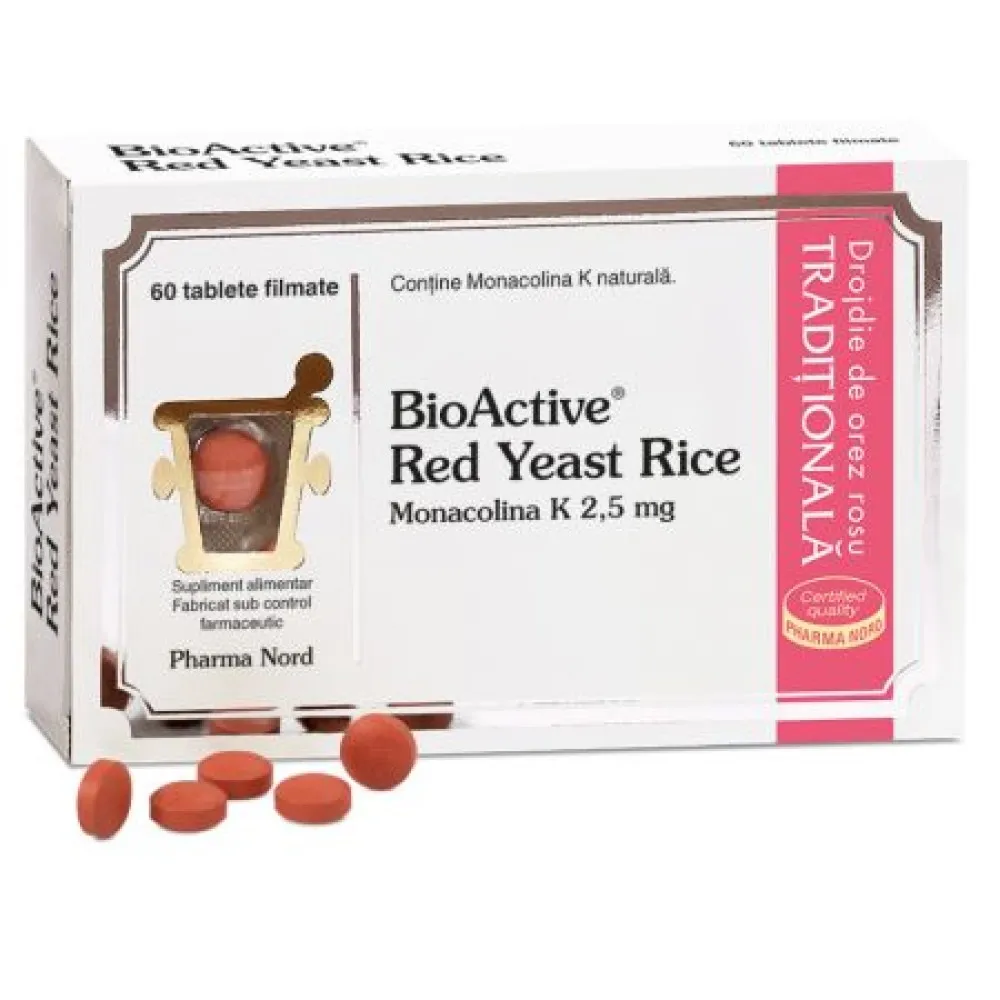 Bio Active Red Yeast Rice, 60 tablete, Pharma Nord