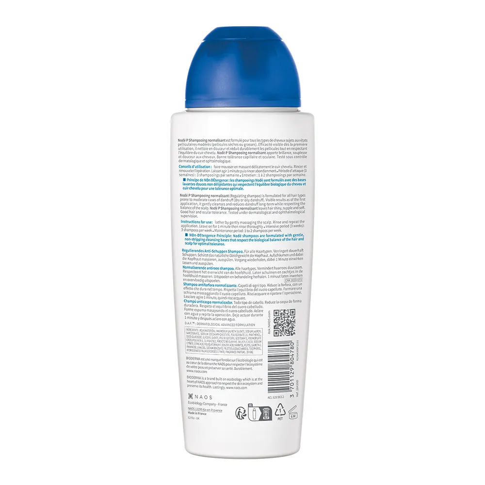 Șampon dermatologic anti-mătreață pentru toate tipurile de păr Node P Sampon Normalizator, 400ml, Bioderma