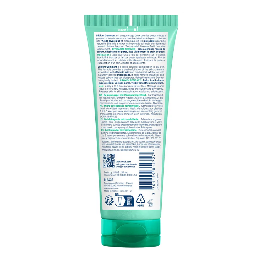 Gel Exfoliant Sebium, 75ml, Bioderma
