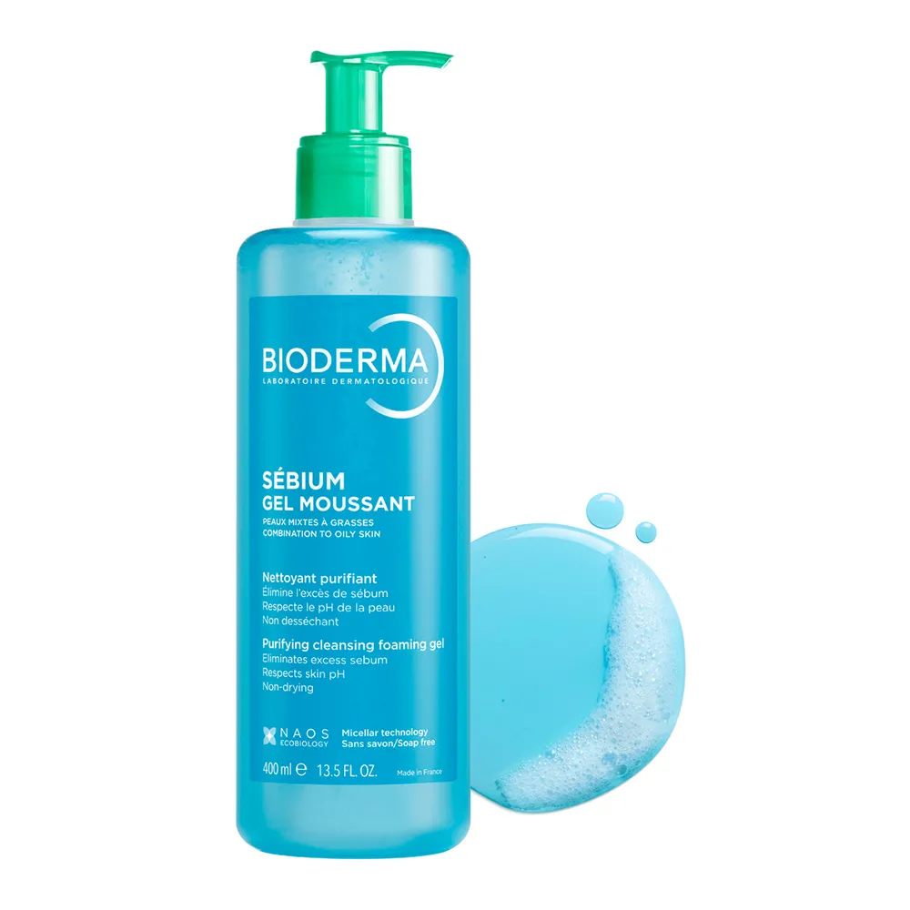 Gel Spumant de curatare purifiant pentru piele mixta si grasa Sebium, 400ml, Bioderma