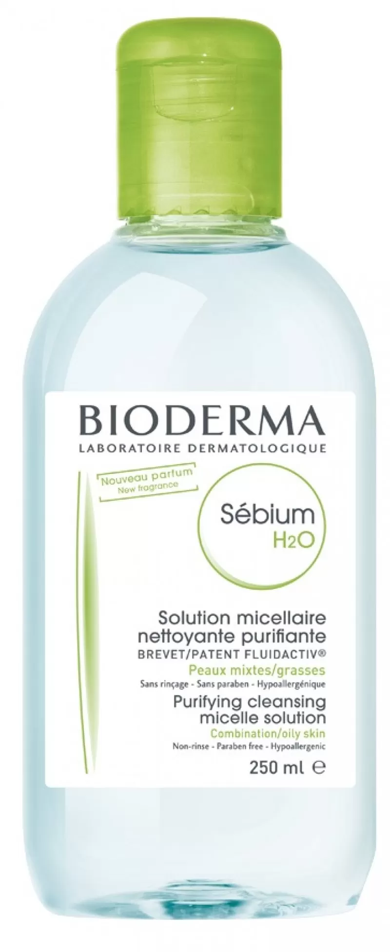 Solutie micelara pentru ten mixt si gras Sebium H2O, 250 ml, Bioderma