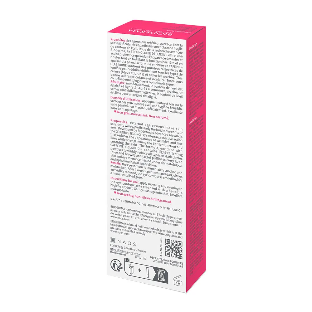 Sensibio Eye+ Crema Contur Ochi , 15ml, Bioderma