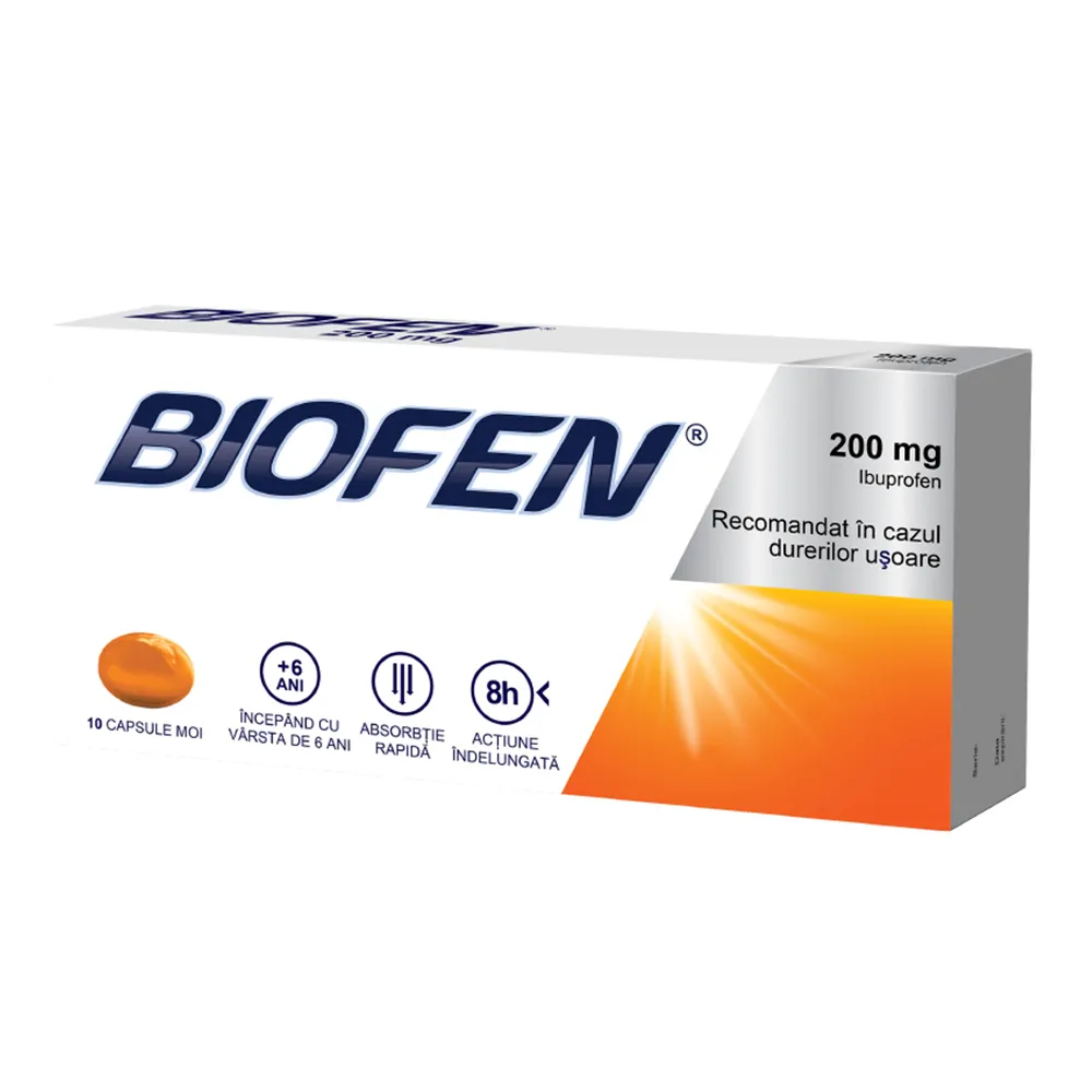 Biofen, 200 mg, 10 capsule moi, Biofarm