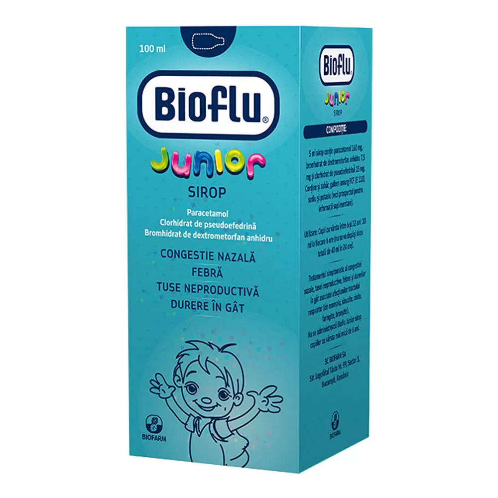 Bioflu Junior -sirop x 100 ml - Biofarm