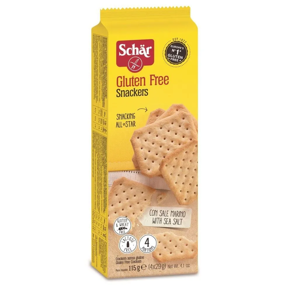Biscuiti sarati fara gluten Snackers, 115g, Schar