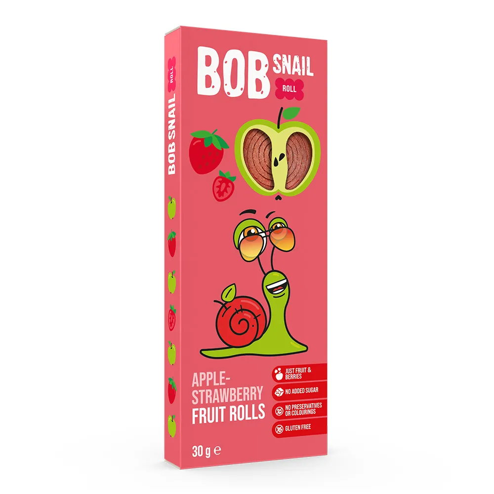 Rulou din Mere si Capsuni, 30g, Bob Snail