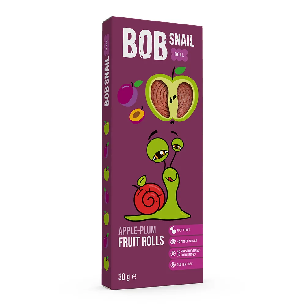 Rulou din Mere si Prune, 30g, Bob Snail
