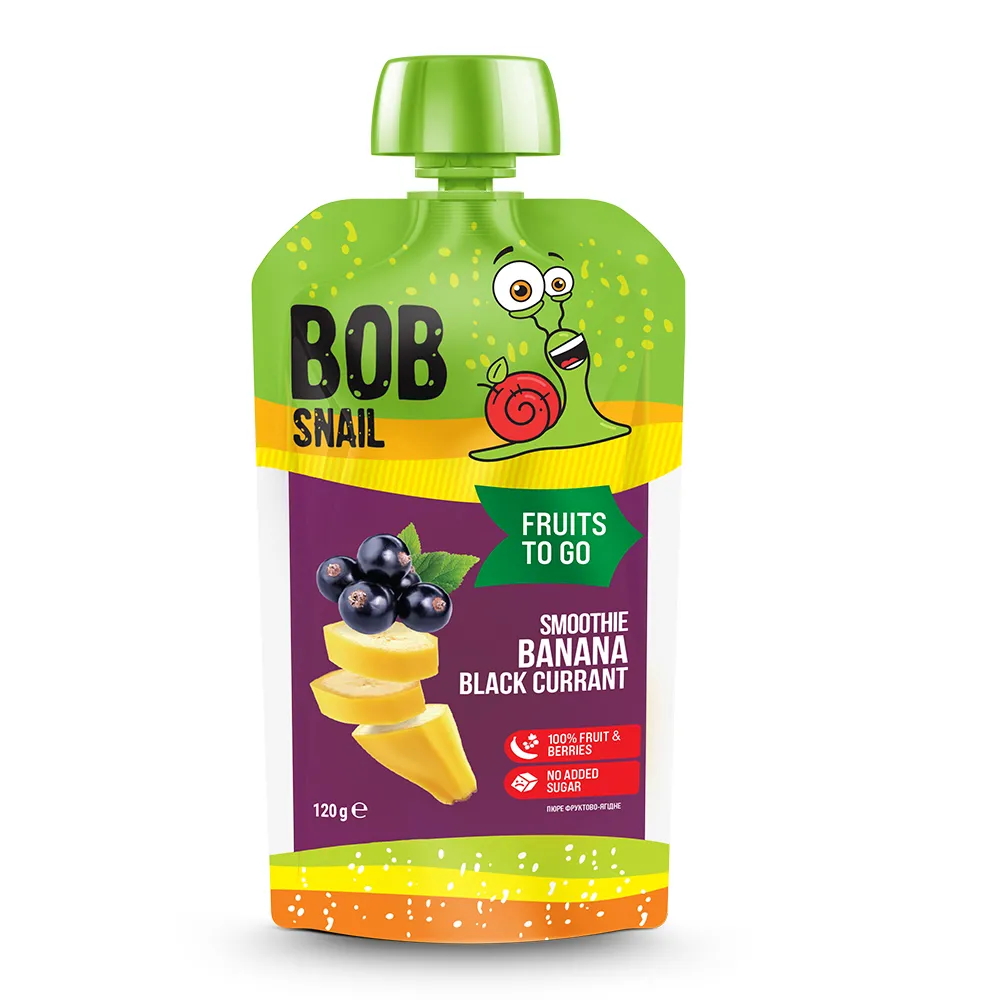 Smoothie Banane si Coacaze Negre, 120g, Bob Snail