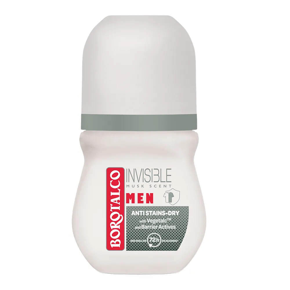 Deodorant Roll-On Men Dry Invisible, 50ml, Borotalco