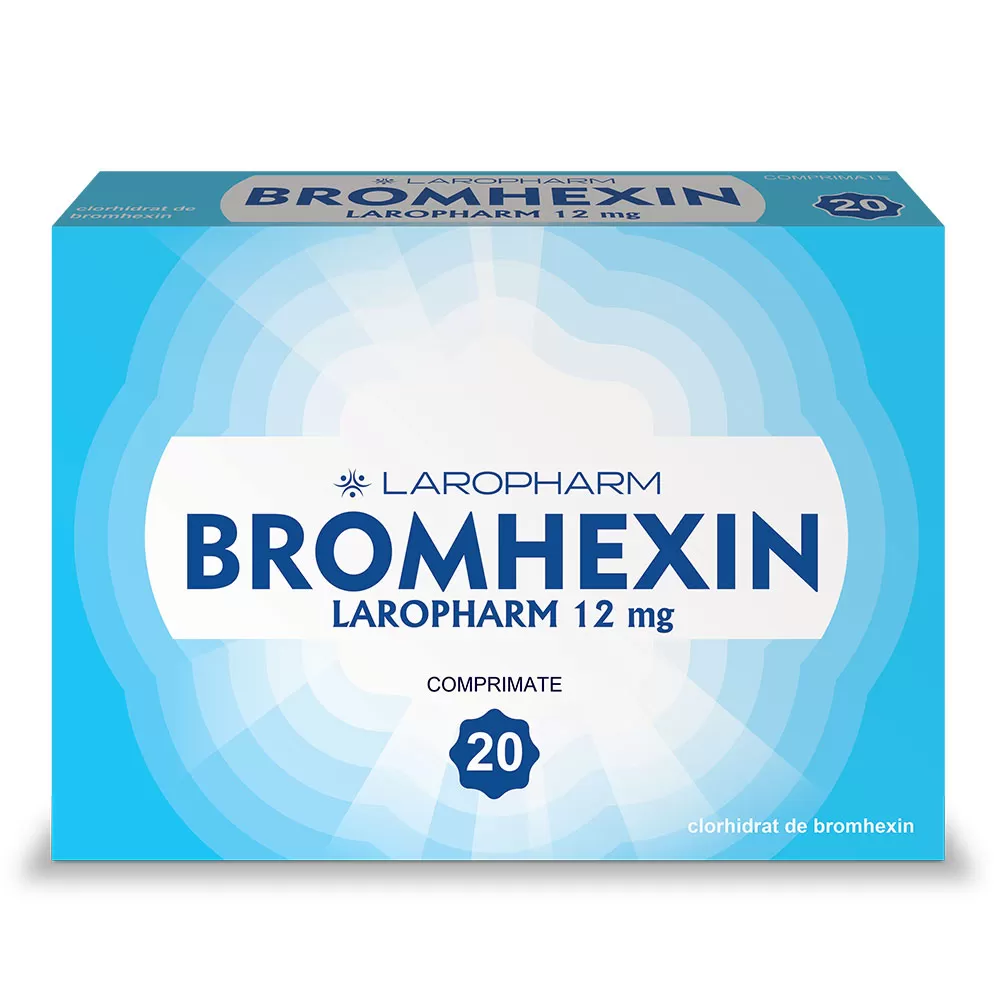 Bromhexin, 12 mg, 20 comprimate, Laropharm
