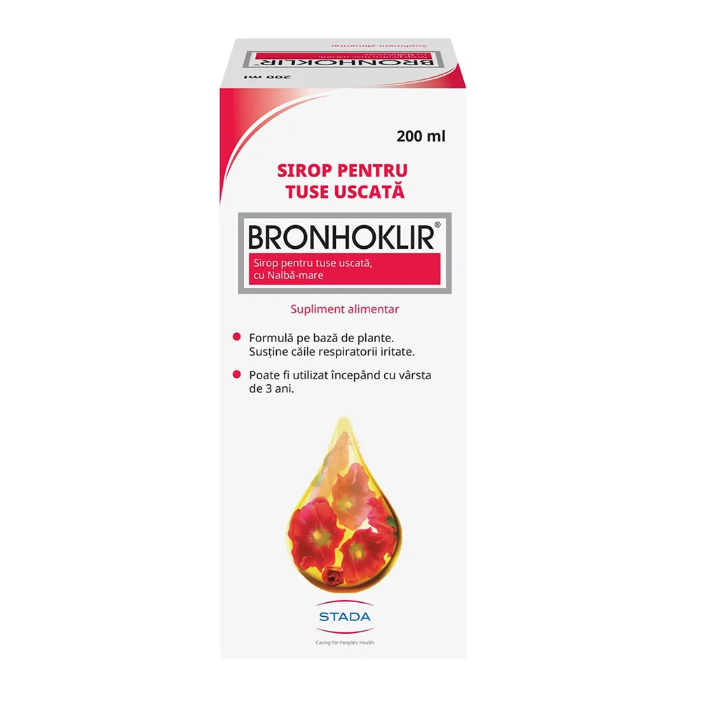 Sirop pt Tuse Uscata Bronhoklir, 200ml - Stada