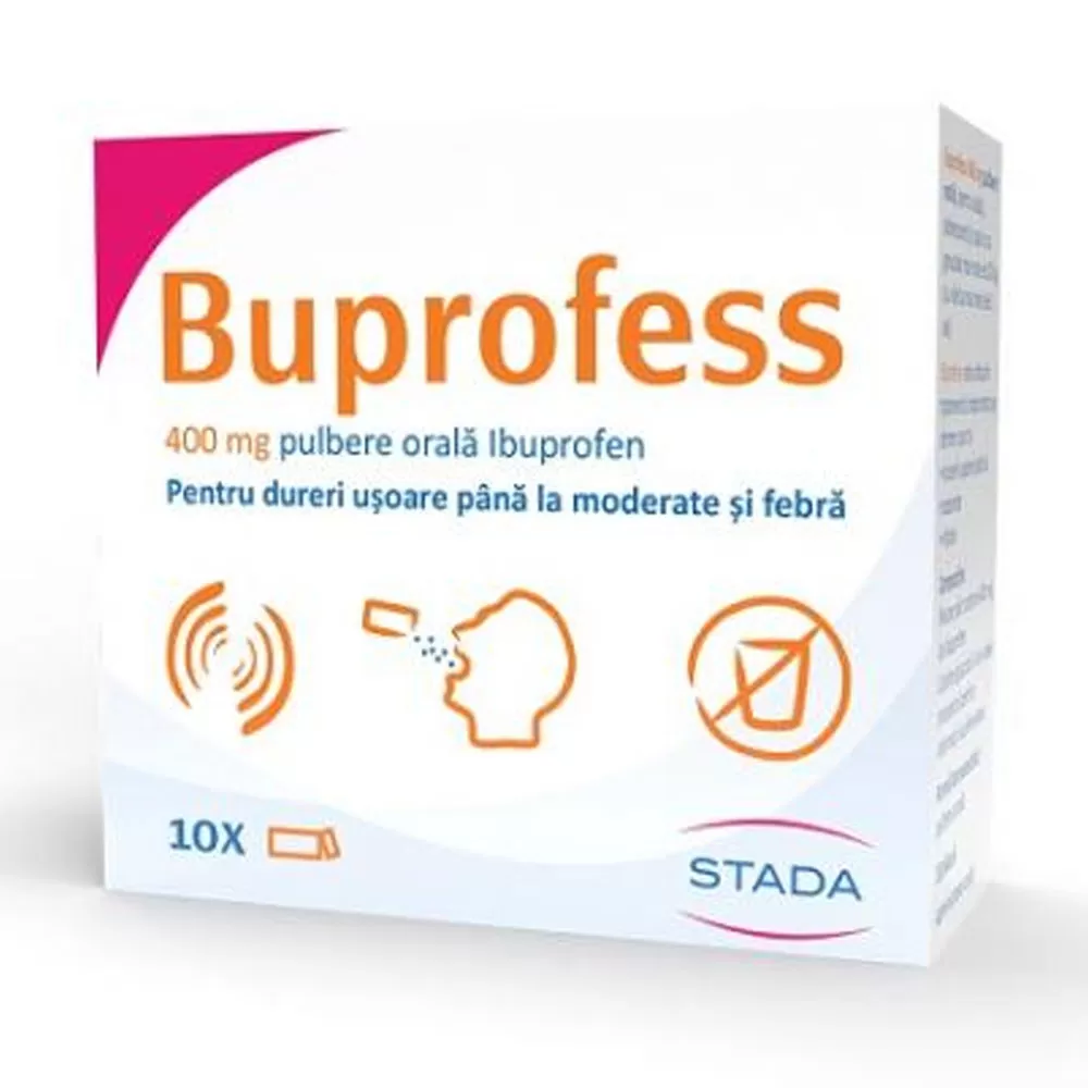 Buprofess, 400 mg, 10 plicuri, Stada