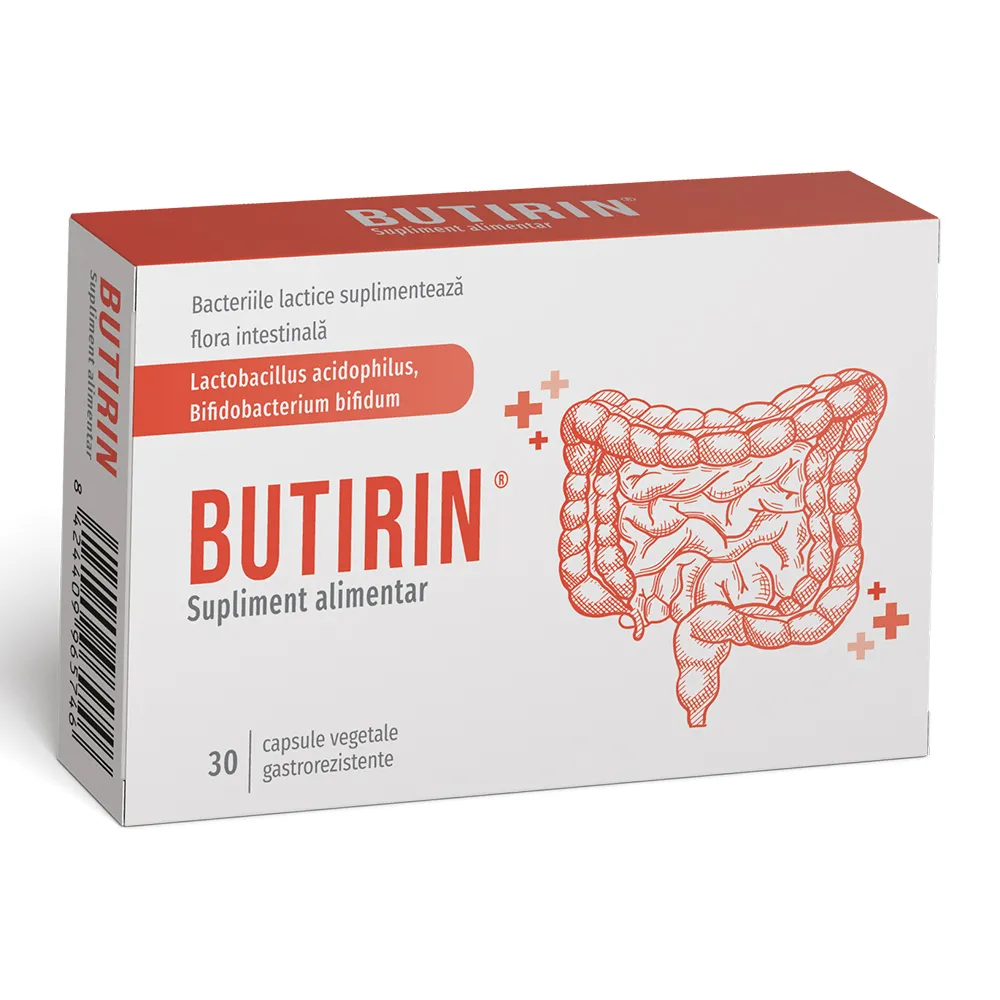 Butirin, 30 capsule vegetale gastrorezistente, NaturPharma