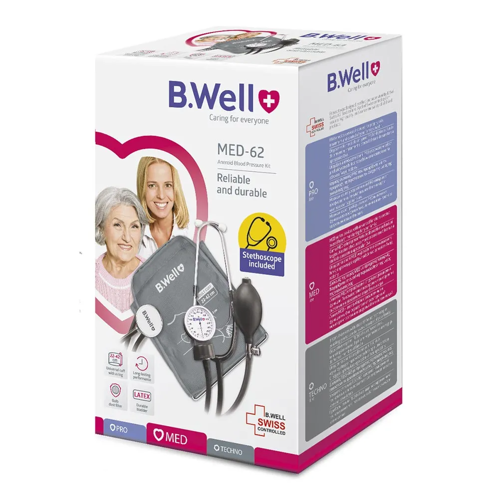 B.Well Kit Tensiometru Aneroid si Stetoscop Standard MED-62