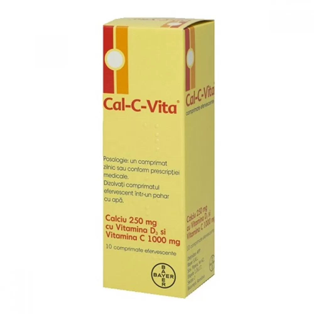 Cal-C-Vita, 10 comprimate efervescente, Bayer