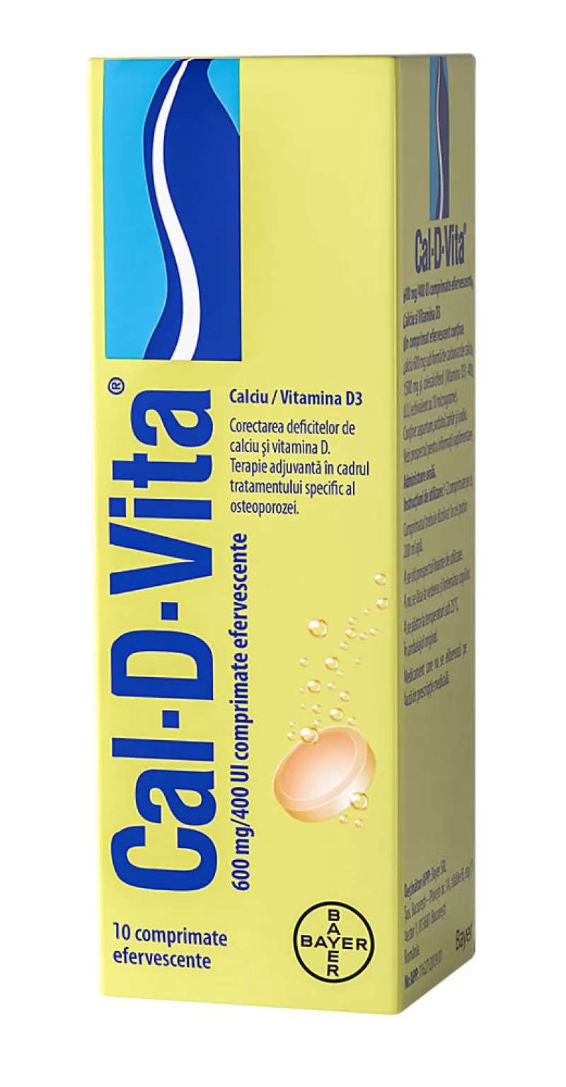 Cal-D-Vita -comprimate efervescente x 10, Bayer