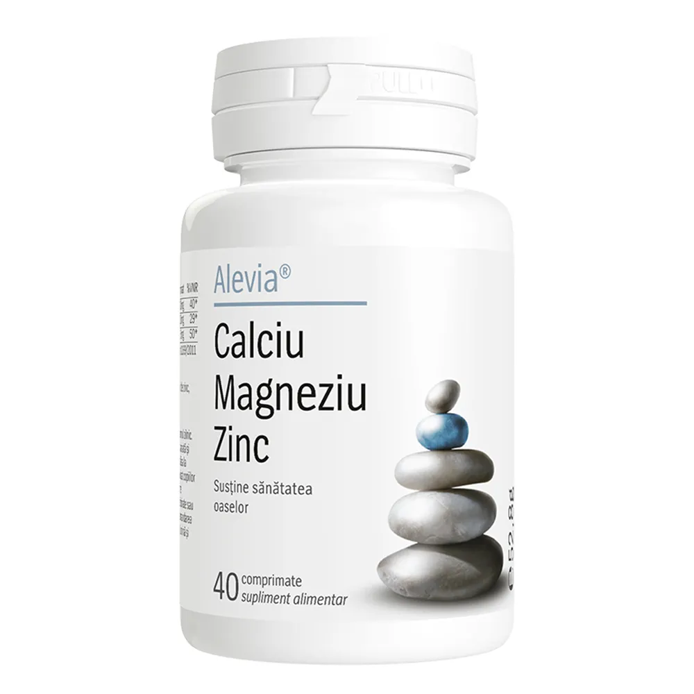 Calciu Magneziu Zinc, 40 comprimate, Alevia