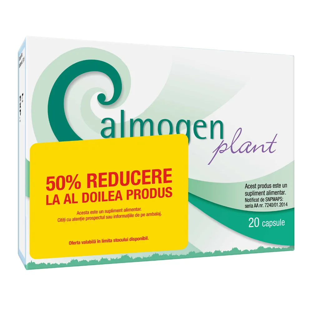 Pachet Calmogen Plant, 20 + 20 capsule, Perrigo