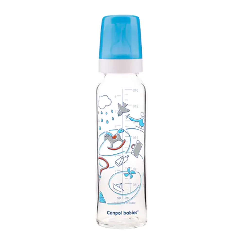 Biberon din sticla Basic, 240ml, Canpol babies