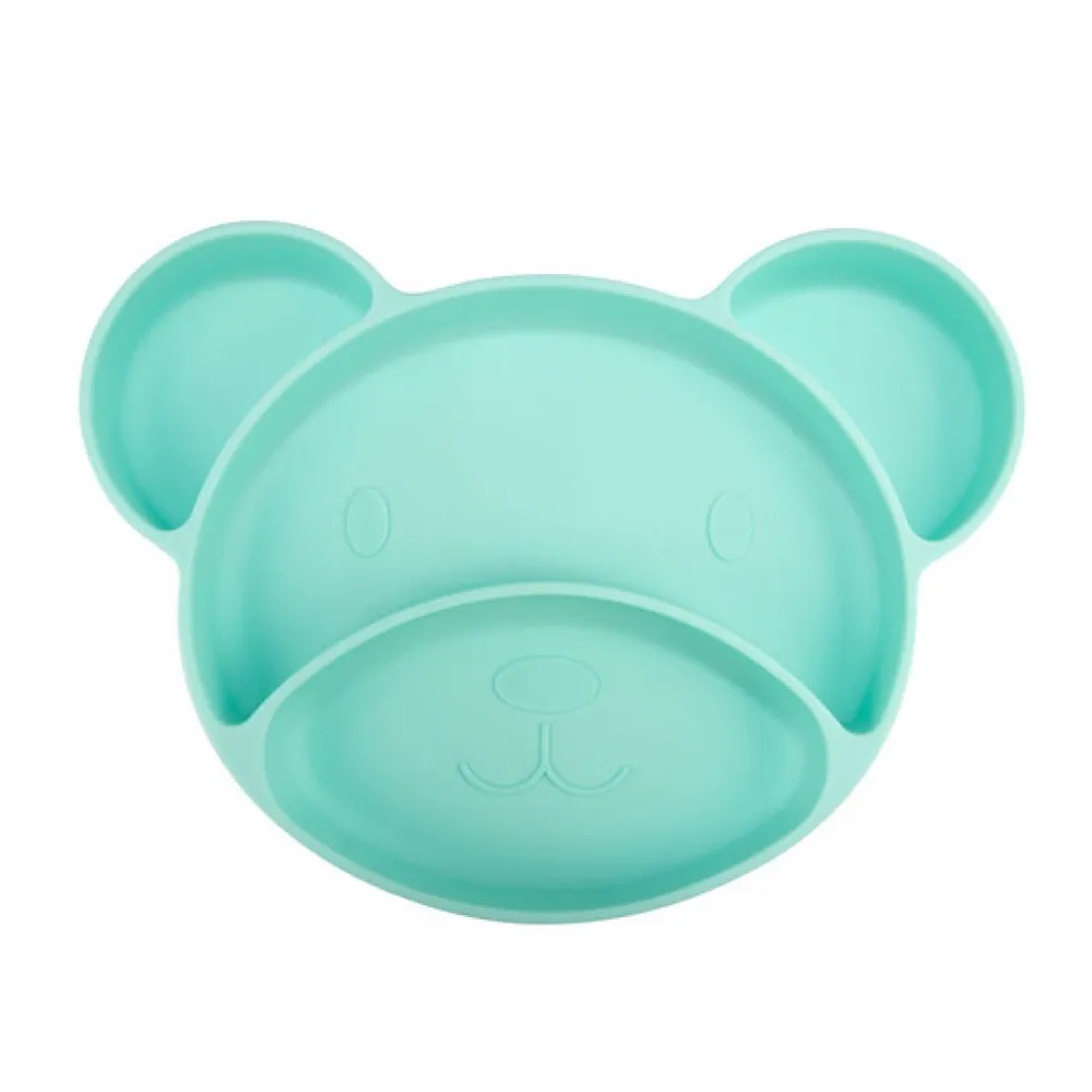 Farfurie Silicon Compartimentata Bear Roz, 51/401, Canpol