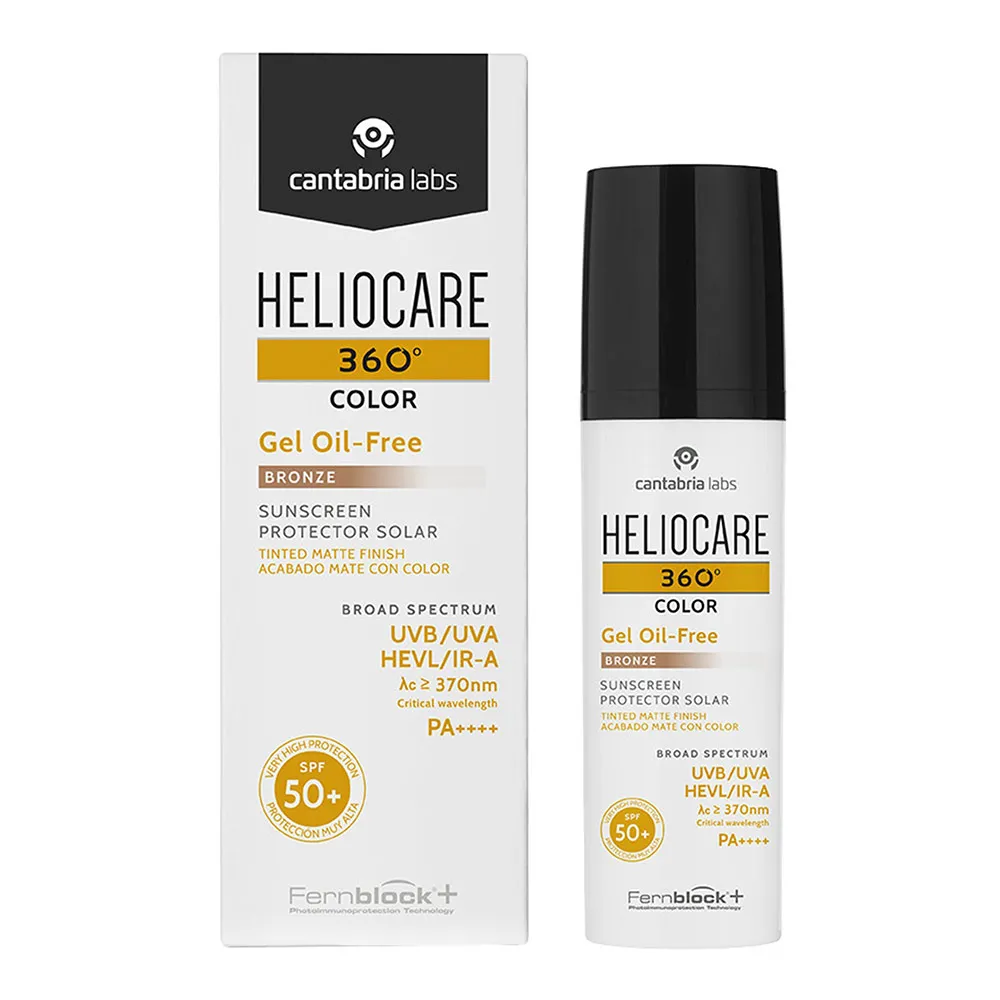 Gel pentru protectie solara cu SPF 50+ Heliocare 360 Color, Nuanta Bronze, 50 ml, Cantabria Labs