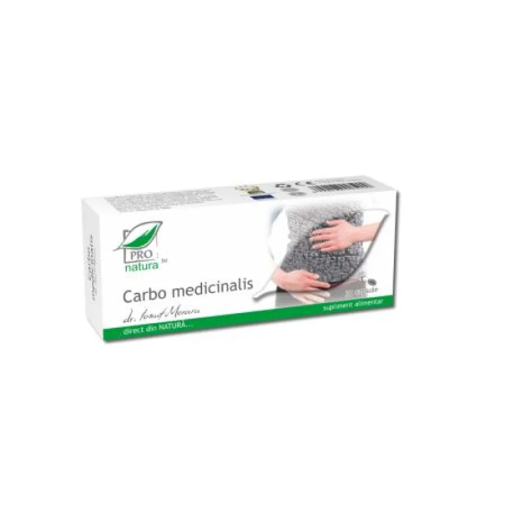 Carbo Medicinalis, 30 capsule, Pro Natura