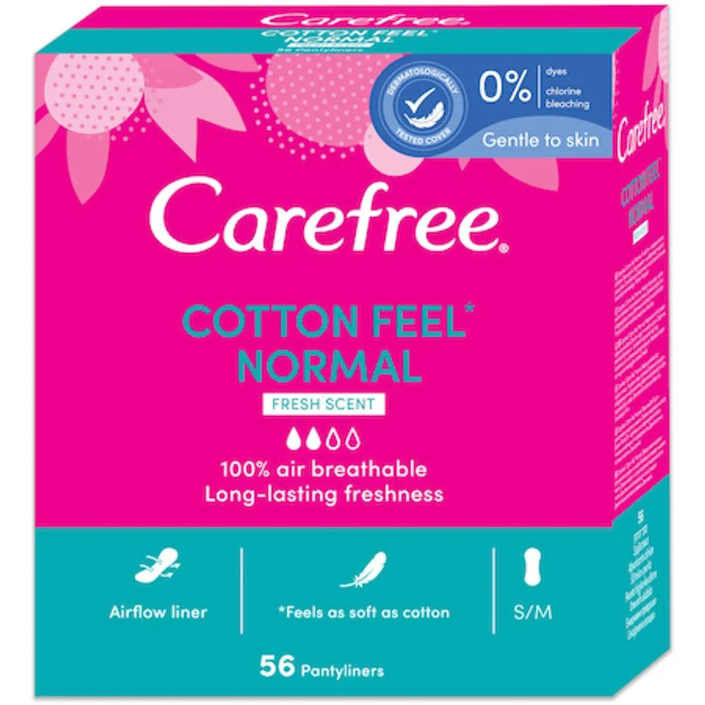Carefree Panty Liners Cotton x 56