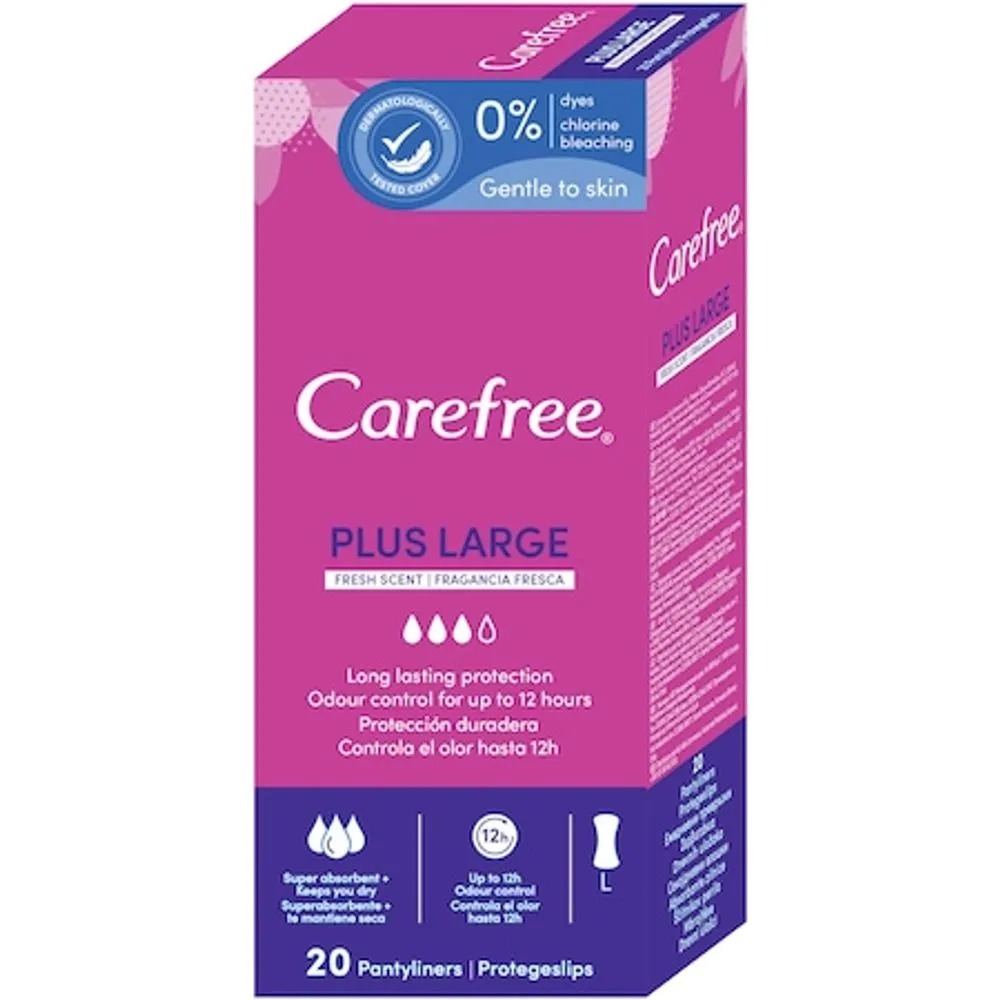 Carefree Panty Plus Large Fresh x 20
