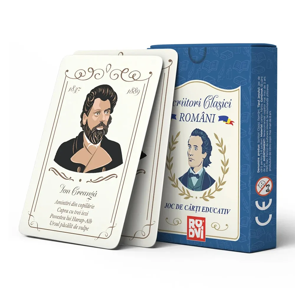 Carti de Joc Scriitori Clasici, 1 pachet x 52 carti -D-Toys