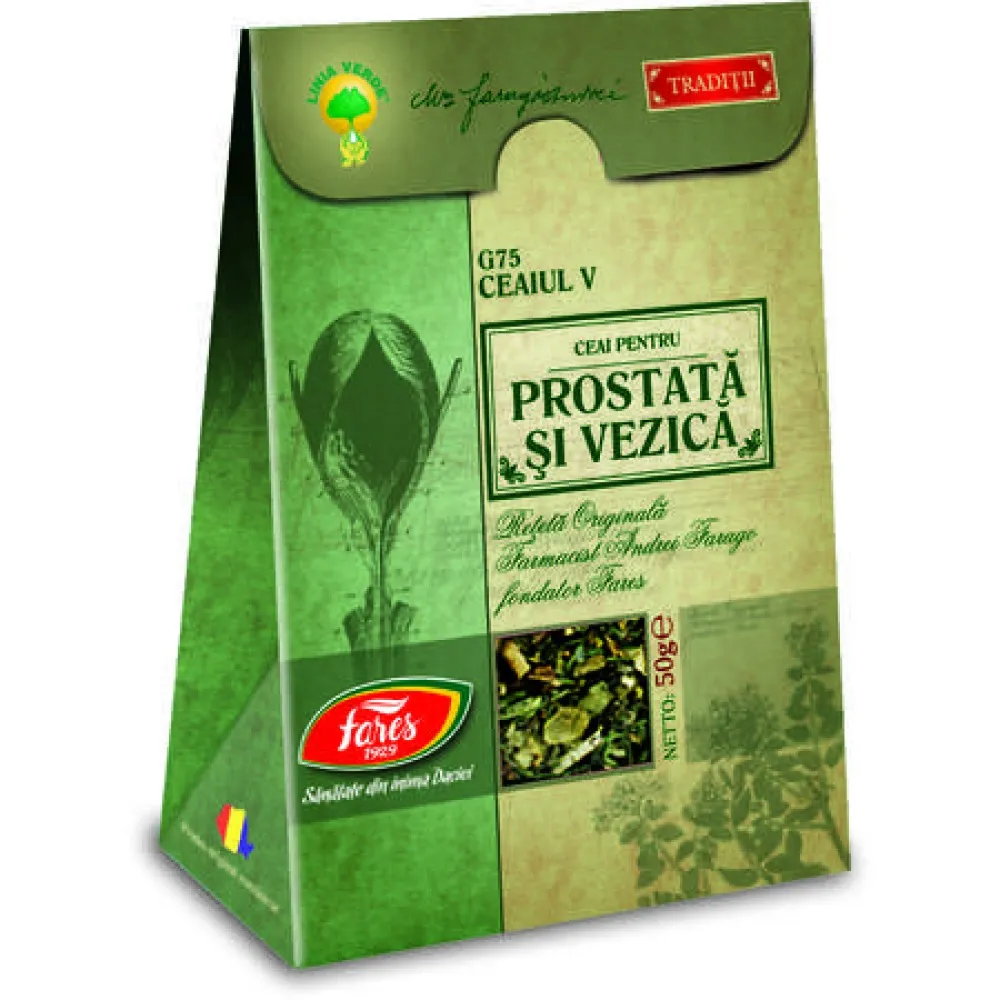 Ceai Prostata si Vezica, G75, 50 g, Fares