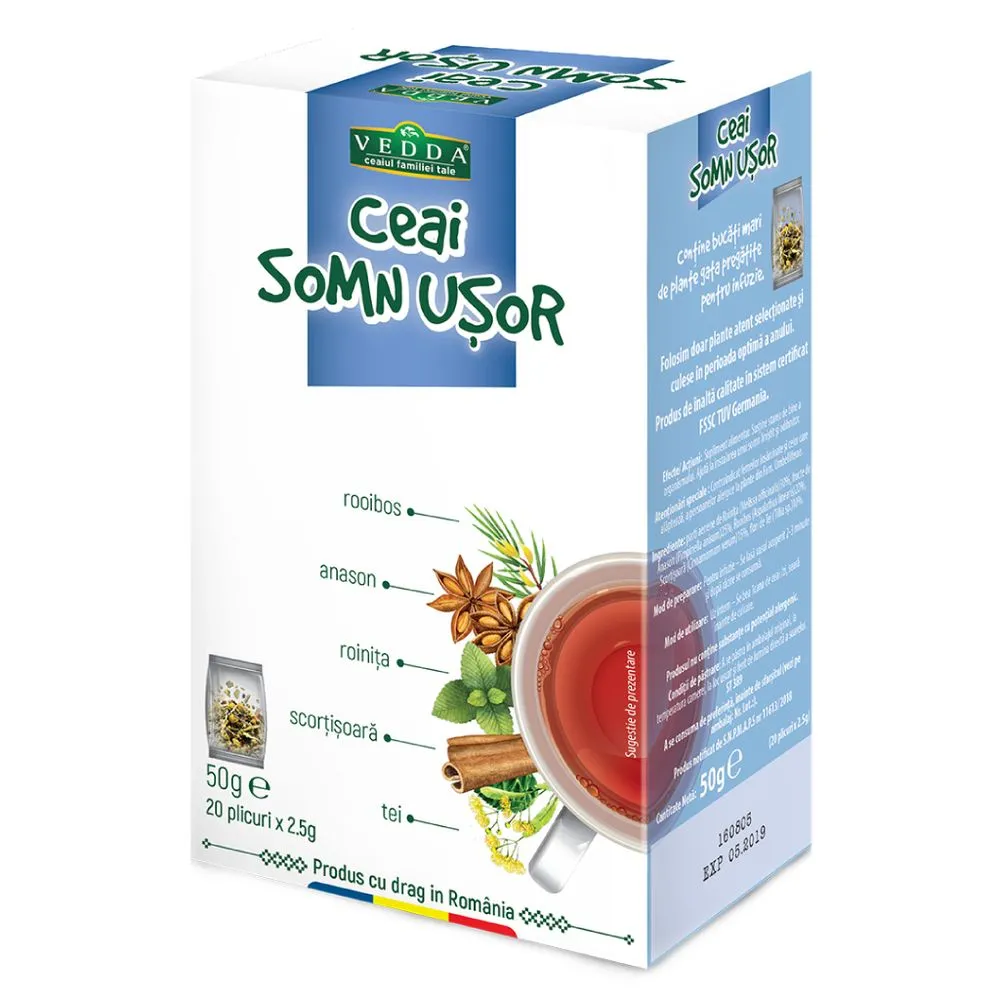 Ceai Somn Usor, 20 plicuri, Vedda
