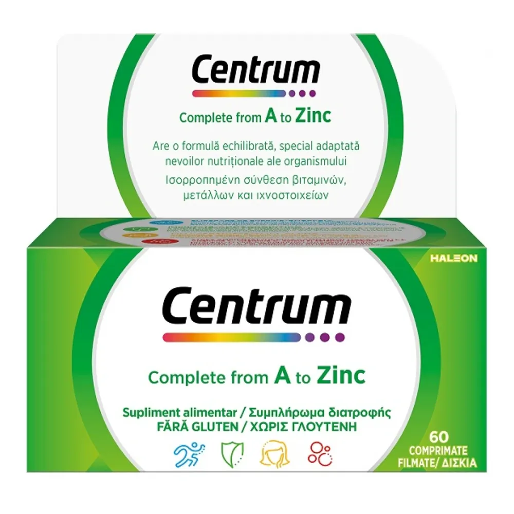 Centrum Complet de la A la Zinc, 60 comprimate, GsK
