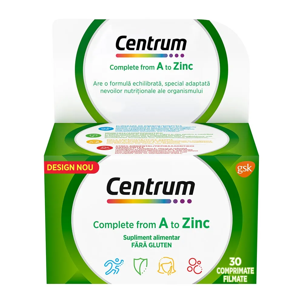 Centrum de la A la Zinc, 30 comprimate, Gsk