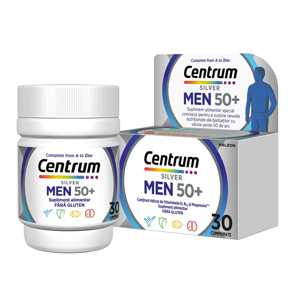 Centrum Silver 50+ pentru barbati, 30 comprimate, GSK