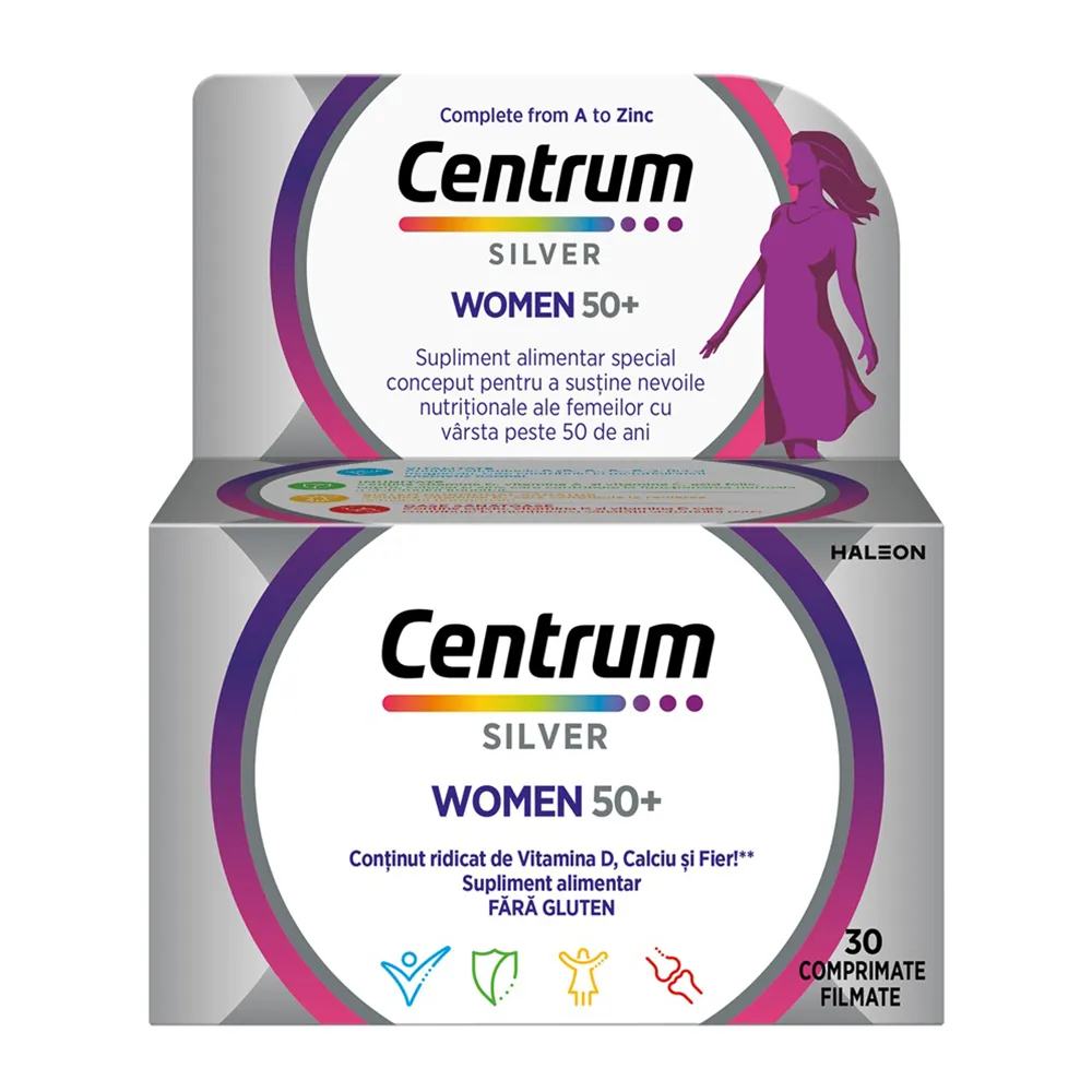 Centrum Silver 50+ pentru femei, 30 comprimate, Haleon