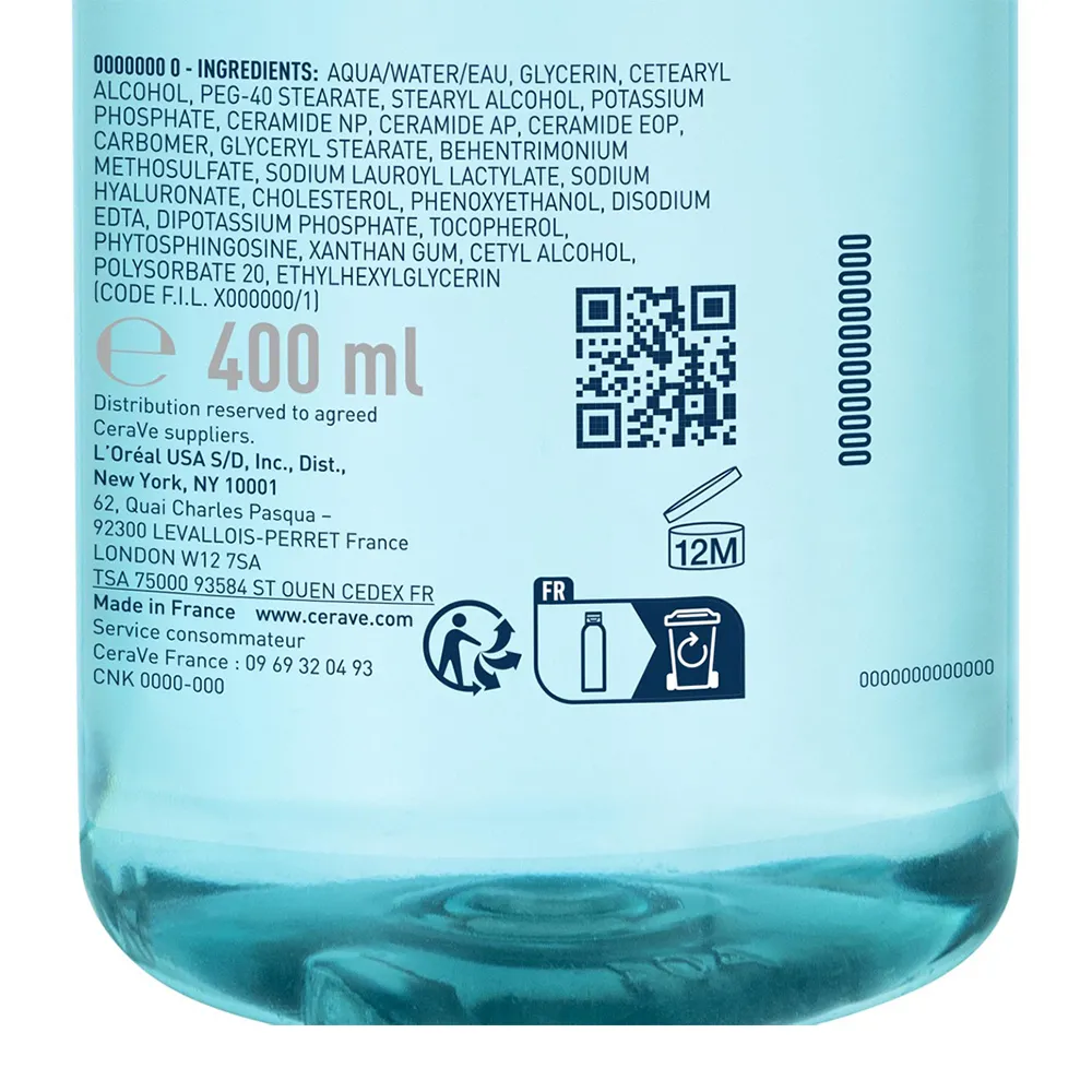 Apa micelara purifianta pentru ten normal si gras, 400 ml, CeraVe