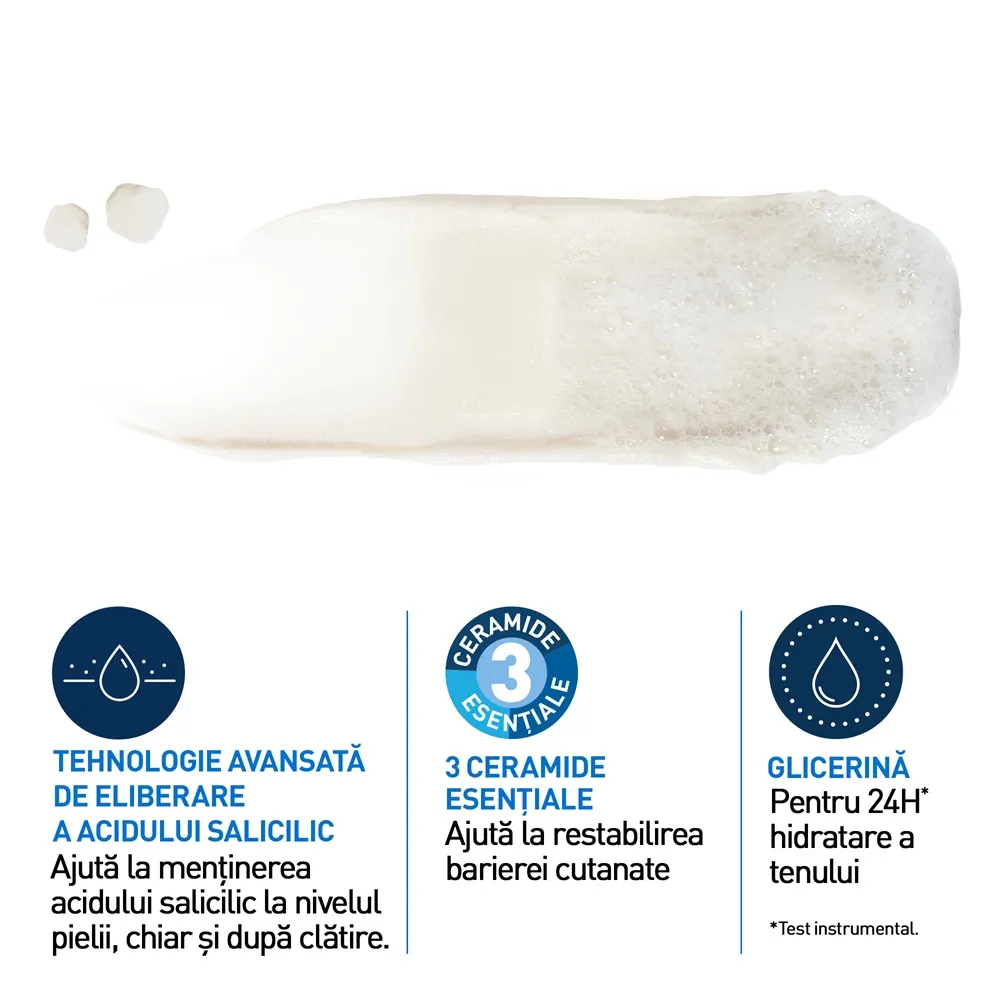 Gel de curatare cu argila anti-imperfectiuni Clay-to-Foam, 118 ml, CeraVe