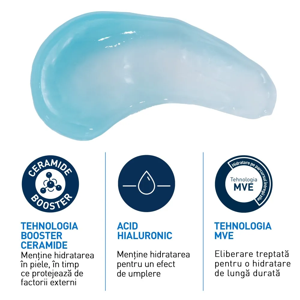 Gel-Cremă cu Acid Hialuronic pentru hidratarea tenului, 48g, Cerave