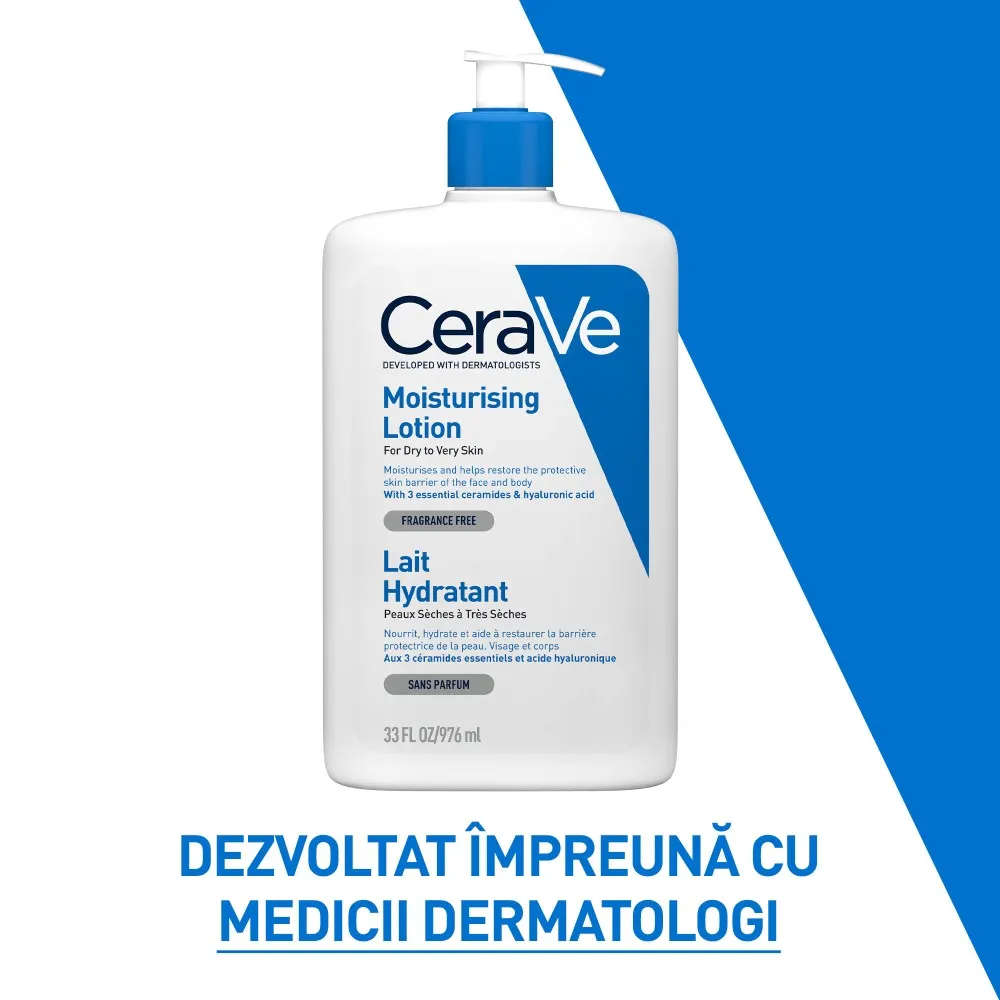 Lotiune Hidratanta Fata si Corp Piele Uscata si Foarte Uscata, 976ml, Cerave